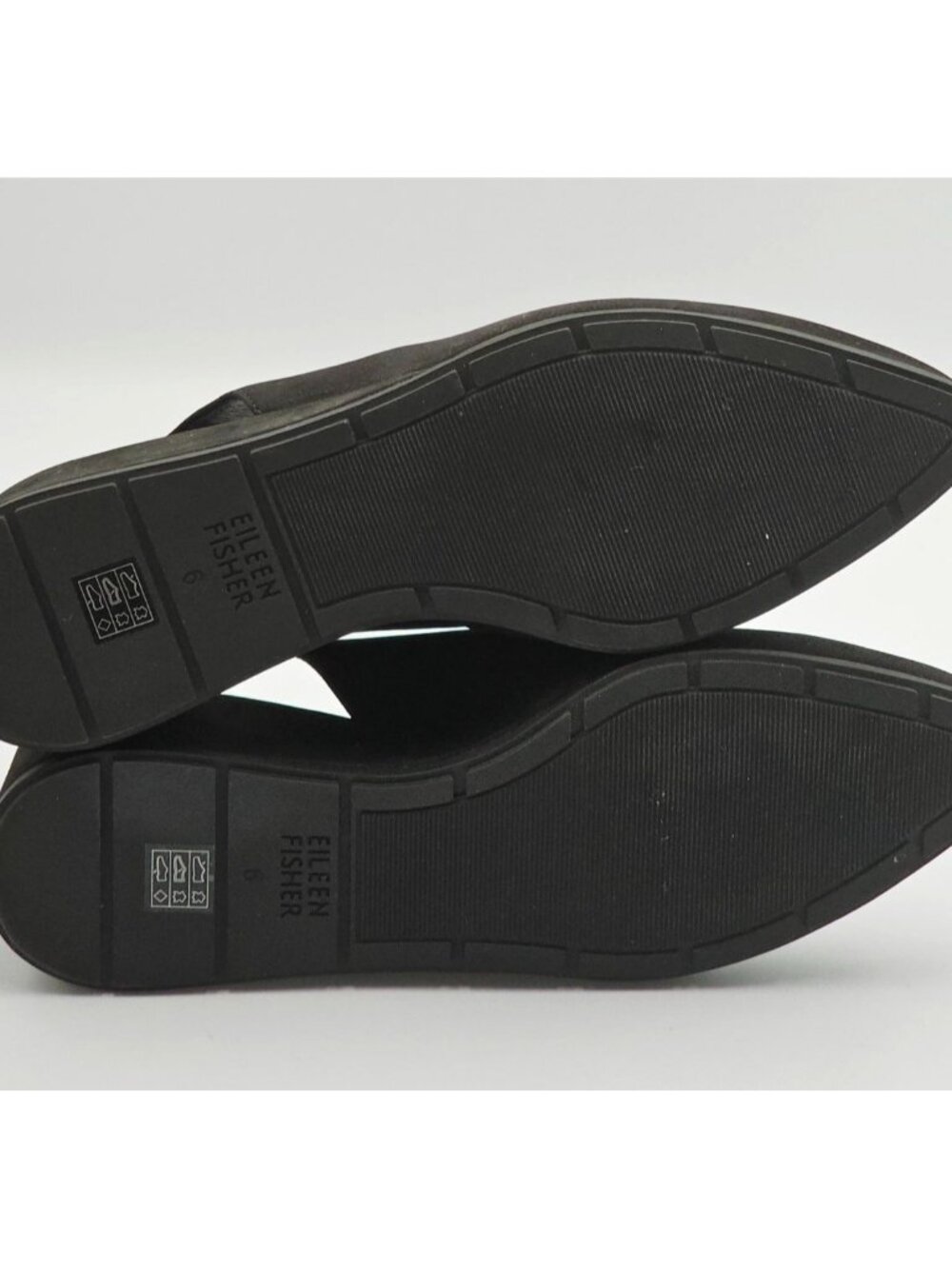 Eileen Fisher Womens Black Nubuck Leather Devi Tumbled Slingback Shoes Sz 6 2917 - Picture 6 of 16